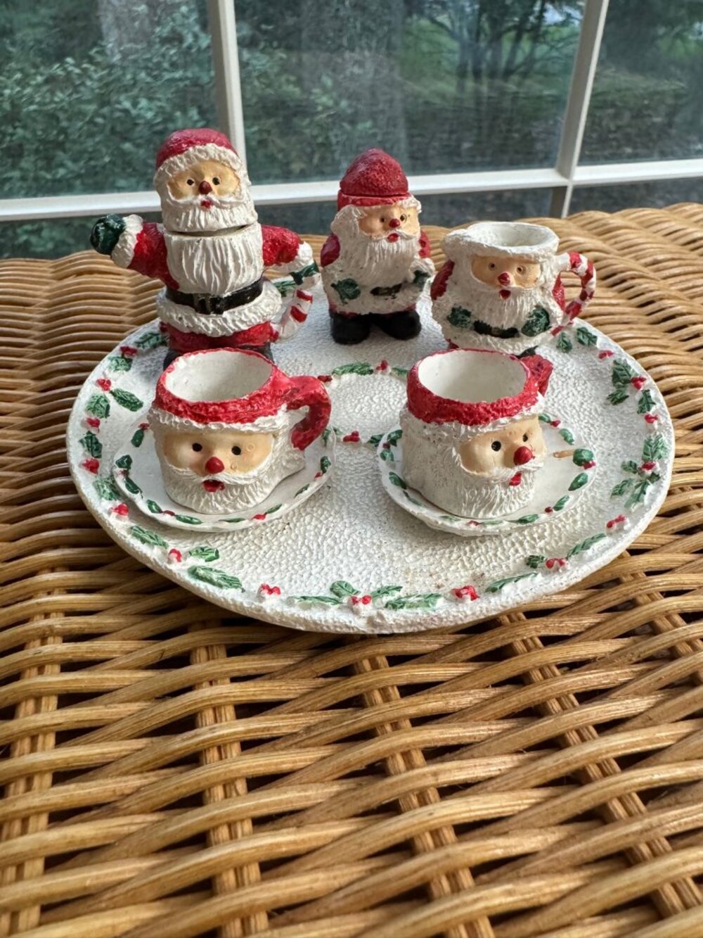 Holiday Collection Santa Face Tea Set | Complete - Picture 2 of 4